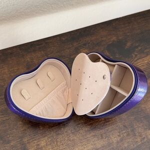 Purple Heart Shaped Jewelry Box